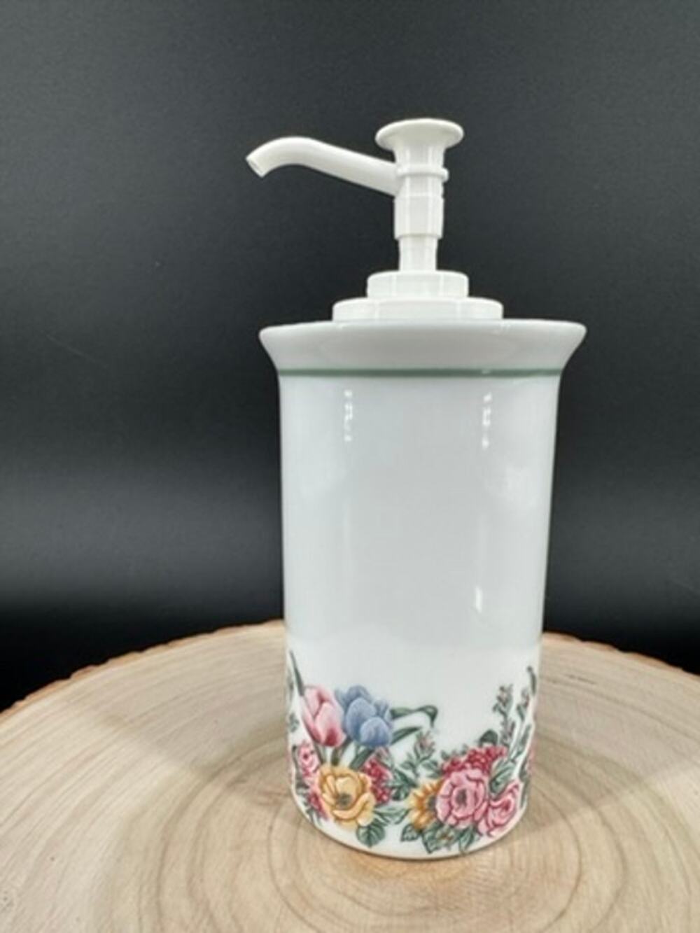 Vintage Bill Blass Floral Festival Soap Dispenser Andre Richard Japan 1986